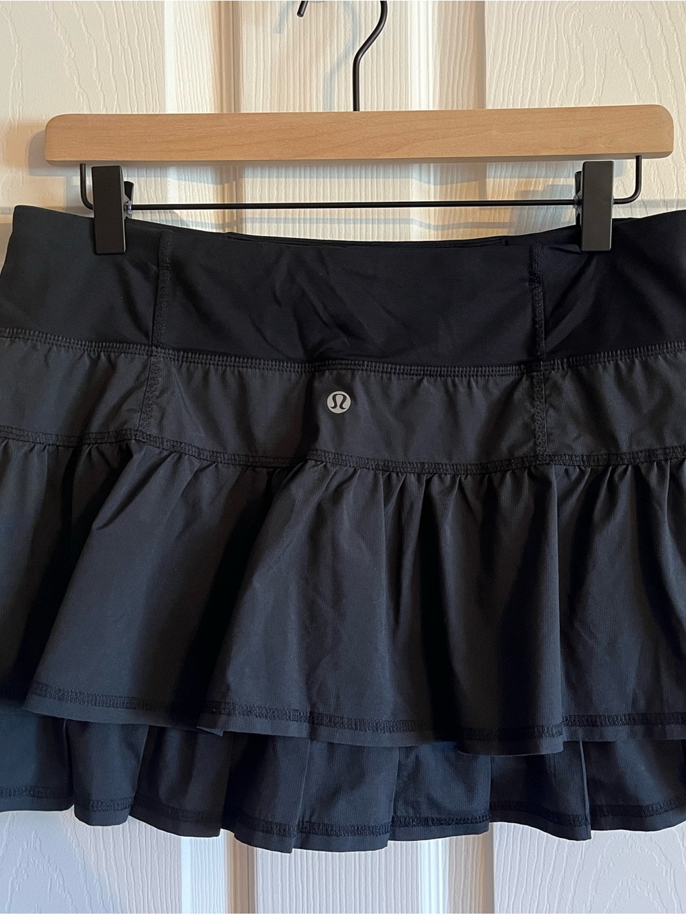 lululemon athletica Black Ruffled Athletic Mini Skirt